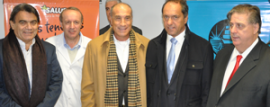 Ferlise estuvo presente en la inauguración de un Centro de Salud en Bernal