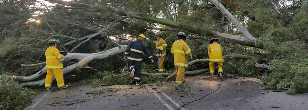 Intenso trabajo de los Bomberos Voluntarios después de las lluvias