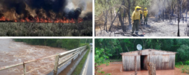 Bomberos Voluntarios combaten inundaciones e incendios forestales