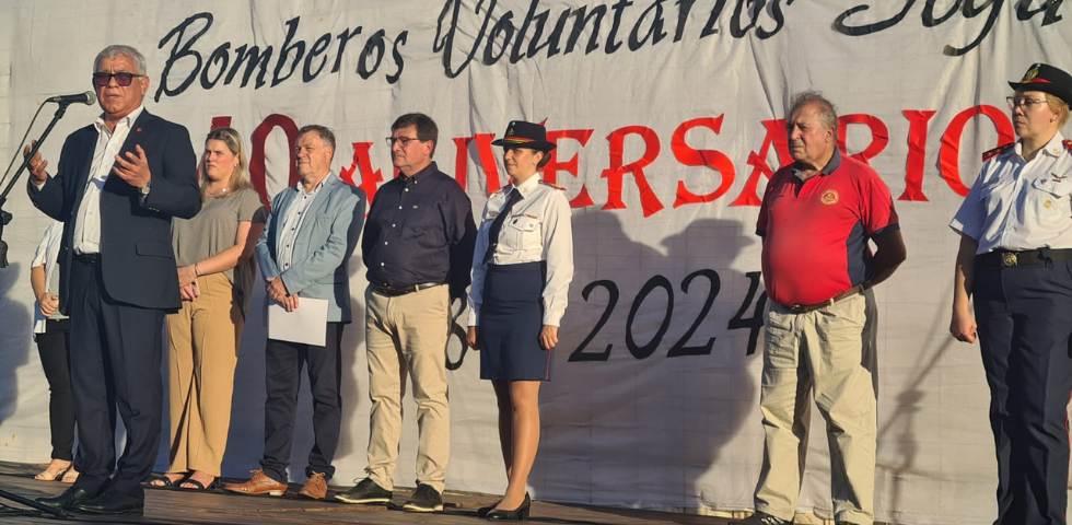 Alfonso acompañó a los Bomberos Voluntarios de Seguí en su aniversario
